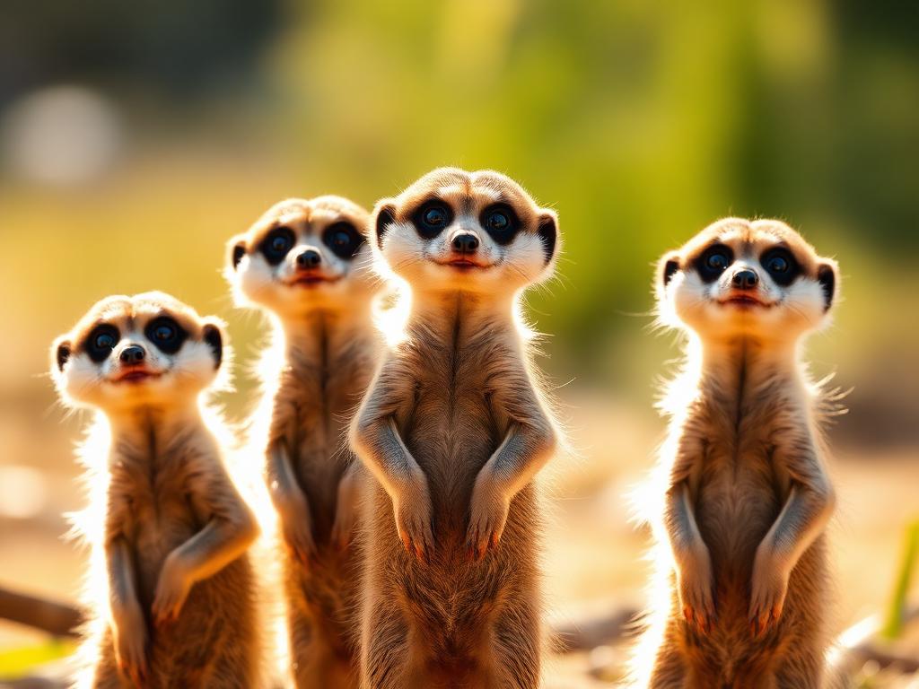 Neugierige Erdmännchen